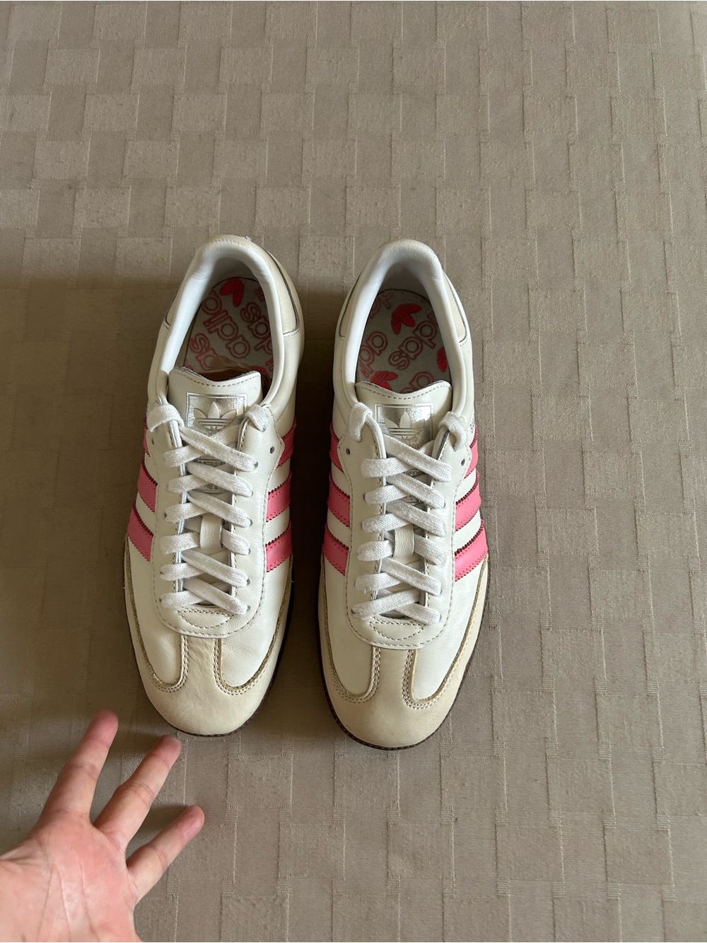 Adidas Samba OG Lucid Pink Sneakers - Cloud White/Rose Pink - Picture 4 of 15